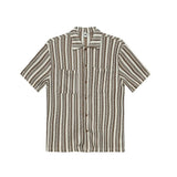 AIDASE  -  American Vintage Stripe Knitted Shirt For Men Summer Short Sleeved Cardigan Knitwear Fashion Knitwear Knit Tops Streetwear aidase-shop