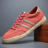 AIDASE  -  Fashion Red Men's Canvas Sneakers Original Low Cut Skateboarding Shoes Men Comfortable Non-slip Vulcanized Shoes For Men aidase-shop