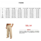AIDASE  -  Men Casual Linen Wide Leg Pants Cross Waist Design Loose Long Trousers Summer Breathable Beach Vacation Streetwear aidase-shop
