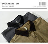 Aidase 110kg 100% Cotton Men Workwear Shirts 2024 Spring Summer Long Sleeve Retro Oversize Loose Blouses for Youth y2k Casual Male Tops aidase-shop