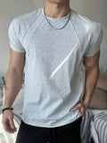 AIDASE  -  Muscle-Building Boxy ort-Sve T-irt for Men American Sle Small Collar Fitn Decosition f Sve aidase-shop