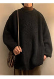 AIDASE  -  Casual Men Knitwear Sweater Square Block Jacquard Patchwork Design Long Sleeve Round Neck Solid Color Pullovers 21E7644 aidase-shop