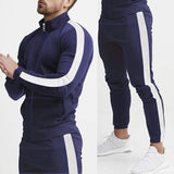 AIDASE  -  autumn and winter new casual men's sports suits, color matching men's clothing, casual suits hooded trendy sports aidase-shop
