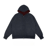 AIDASE  -  Mens Autumn Spring Contrast Color Cardigan Hooded  Thick Premium Loose Heavyweight Top Men's hoodie ventilate essentials hoodie aidase-shop
