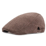 Aidase Men Retro Herringbone Grid Newsboy Caps British Painters Hats Spring and Summer Adjustable Flat Cap Hip Hop Berets aidase-shop