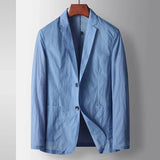 Aidase Men Spring Summer Thin Light Suit Blazer Casual Business Suit Coat Plus Size Boys Long Sleeve Button Up Suit Jacket Plus Size aidase-shop