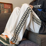 Aidase Wide Leg Straight Sweatpants for Men Hip-hop Elastic Summer Sport Trousers Casual Athletic Harajuku Fashion Y2k Male Sweat Pants aidase-shop