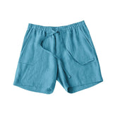 AIDASE  -  Summer Cotton Linen Shorts Men Casual Drawstring Elastic Waist Solid Beach Short Trousers Comfort Breath Sports Home Shorts aidase-shop