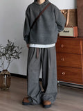 AIDASE  -  Loose Casual Pants Men Women Straight Leg Wide Leg Pants Drapey Long Pants Vintage Plaid Belted Loose Fit Casual Trousers aidase-shop