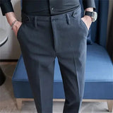 AIDASE  -  Men's Suit Pants, White Black Trousers, Gray Khaki Trousers, Men's Fashion Slim Fit Trousers, Size 28 29 30 31 32 33 34 36 aidase-shop