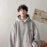 Streetwear Oversized Hoodies Men Green Hooded Sweatshirts Autumn Winter Casual Loose Warm Fleece Hoodies Korean Men Hip Hop Tops aidase-shop
