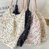 AIDASE  -  Handbag for Woman Flower Canvas Bag Women Bag Summer New Large-capacity Handbag Thin Portable Vacation Beach Bag aidase-shop