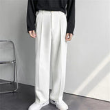 AIDASE  -  Men's formal straight-leg loose solid-color comfortable daily casual suit pants aidase-shop