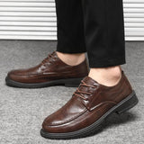 AIDASE  -  Luxury Brand Men Oxfords Loafers Genuine Leather Dress Shoes Brogue Lace Up Italian Mens Casual Shoes Moccasins Plus Size 39-44 aidase-shop