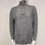 AIDASE  -  New Autumn and Winter Style European and American Men's Hooded Knitted Solid Color Long-sleeved Fashionable Single-wear Sweater. aidase-shop