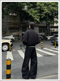 AIDASE  -  American Retro Drape CleanFit Diagonal Split Loose Wide Leg Casual Pants Men Women Floor-Length Trousers Loose Fit Casual aidase-shop
