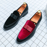 AIDASE  -  British Business shoes Men Yuppie Social Leather Men Brogue Shoe Wedding Men's Dress Formal Shoes Large Size 48 Bow Loafers Male aidase-shop