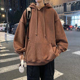 Aidase 2024 Spring Autumn Men Hoodies Fashion Hip Hop Hooded Oversized Sweatshirt Solid Casual Streetwear Loose Hoody Sweatshirts M-5XL aidase-shop