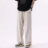 AIDASE  -  Ice Silk Men Casual Pants Loose Summer Thin Quick Drying Sports Solid Casual Draping Wide Leg Pants Preppy Hip Hop Trousers aidase-shop