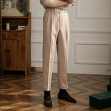 Aidase Casual High Waist Straight Tube Pants Thick Warm Versatile Pants British Fall Winter New Pants Trendy Man Pantalones Hombre aidase-shop