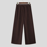 AIDASE  -  Men Pants Solid Color Button Joggers Loose Casual Wide Leg Trousers Men Streetwear 2025 Pleated Fashion Long Pants S-5XL aidase-shop