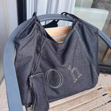 AIDASE  -  Large Capacity Denim Tote Bags For Women Luxury Designer Handbags Purses 2025 New In Letters With Card Pocket Underarm Shoulder aidase-shop