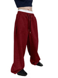 AIDASE  -  Men Drawstring Waist Loose Straight Leg Wide Leg Sports Sweatpants With Pockets aidase-shop
