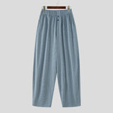 AIDASE  -  Men Striped Pants Joggers Elastic Waist Loose Korean Style Trousers Men Streetwear 2025 Pleated Casual Long Pants S-5XL aidase-shop