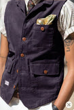 Aidase Men's Corduroy Single Breasted Suit Vest Retro Dress Vests Man Steampunk Elegant Man Coat Suits Modern Men Vests Male Working aidase-shop