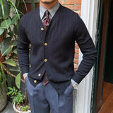 Aidase Black V Neck Men's Clothing White Cardigan Business Knit Sweater Male Blue Japanese Harajuku Fashion Old Mode Korean Wool Cheap
