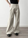 AIDASE  -  Men's Double Pleated Suit Pants Casual Loose Wide Leg Trousers Spring Autumn Cleanfit Soft Korean Old Money Style Drape Pants aidase-shop