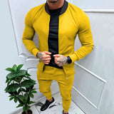 AIDASE  -  Autumn New Contrasting Jacket Men's Spring and Autumn Reversible Standing Collar Handsome Oversized Men's Set aidase-shop