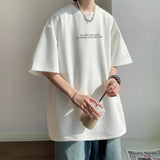 AIDASE  -  Loose Fit American Sle Heavyweight ort Sve T-irt for Men Summer Trendy Brand Suede f Sve Body irt Top aidase-shop