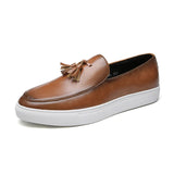 AIDASE  -  Zapatos De Hombre Loafers Men's Tassel Slip-On Comfortable Men Leather Shoes Casual Shoes Fashion Oxford Shoes Large Size 38-47 aidase-shop
