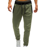 AIDASE  -  Loose Fit Casual Trousers for Men Youth Elastic Straight Leg Long Pants Pure Color Korean Sle Cotton Blend Daily Wear aidase-shop