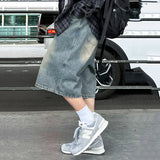 AIDASE  -  Men's Wear Retro Denim Shorts Summer Wide Leg Casual Cropped Jeans Korean Versatile Gradient Color Male Jorts New 9W3117 aidase-shop