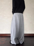 AIDASE  -  American Retro Simple Deconstructed Wide Leg Sweatpants Loose Casual Pants for Men And Women Lazy Sle Folded Hem aidase-shop