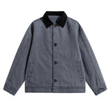 AIDASE  -  High Quality Autumn Cotton Casual Jackets Men Patchwork Vintage Style Outwear Male Loose Turn Down Collar Streetwear Jacket Coat aidase-shop
