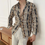 AIDASE  -  Unisex Spring Summer Floral Print Long Sleeve Shirt Casual Loose Fit Sun Protection Breathable Versatile aidase-shop