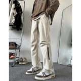 AIDASE  -  Spring Autumn Couple Storm Pants Windproof Waterproof Fold Shaped Straight Tube Loose High Handsome Urban Outdoor Storm Pants aidase-shop