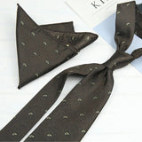 AIDASE  -  2PCS Neck Ties Set New Luxury Polyester Paisley Neckties Polka Dot Floral Tie Brooches Formal Business Shirt Accessories Cravat aidase-shop