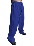 AIDASE  -  Men Drawstring Waist Loose Straight Leg Wide Leg Sports Sweatpants With Pockets aidase-shop