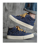 AIDASE  -  Men's Training Sneakers High Top  Autumn Casual Skate-inspired Shoes Versatile Minimalist Solid Students Board Shoes aidase-shop
