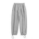 AIDASE  -  Baskeall Sports Sweatpants for Men Casual Dstring Trousers Spring Autumn New Arrival High Elastic Cotton Youth Sleeve aidase-shop