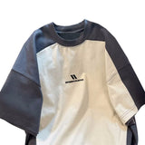Aidase T-shirt Men's High Street Color Matching Short-sleeved Women Round Neck T Shirts Summer Retro Neutral Raglan Couple Tops Tees aidase-shop