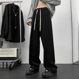 AIDASE  -  Autumn New Men's Sports Sweatpants Trendy Loose Casual Versatile Straight-leg Trousers Solid Color Drawstring Pants 21E7519 aidase-shop