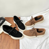 AIDASE  -  Casual Thick Bottomed Men's Shoes British Style Faux Suede round Toe Rubber Outsole High Street Design Sensation X506 aidase-shop