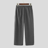 AIDASE  -  Men Striped Pants Loose Button Joggers Casual Wide Leg Trousers Men Streetwear Pleated Fashion Leisure Long Pants S-5XL aidase-shop