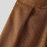 AIDASE  -  Men Striped Pants Loose Button Joggers Casual Wide Leg Trousers Men Streetwear Pleated Fashion Leisure Long Pants S-5XL aidase-shop
