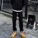 AIDASE  -  Slim Straight Casual Pants for Men in Military een Vintage Logging Workwear Sle Yellow  Boots Matching Autumn Cotton aidase-shop